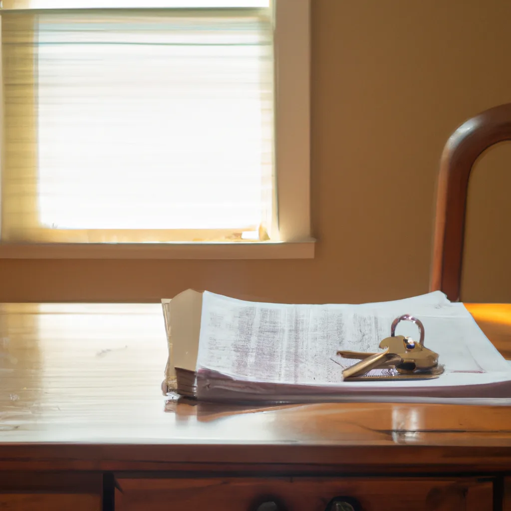 Closing table with deed and keys for an Indiana land sale