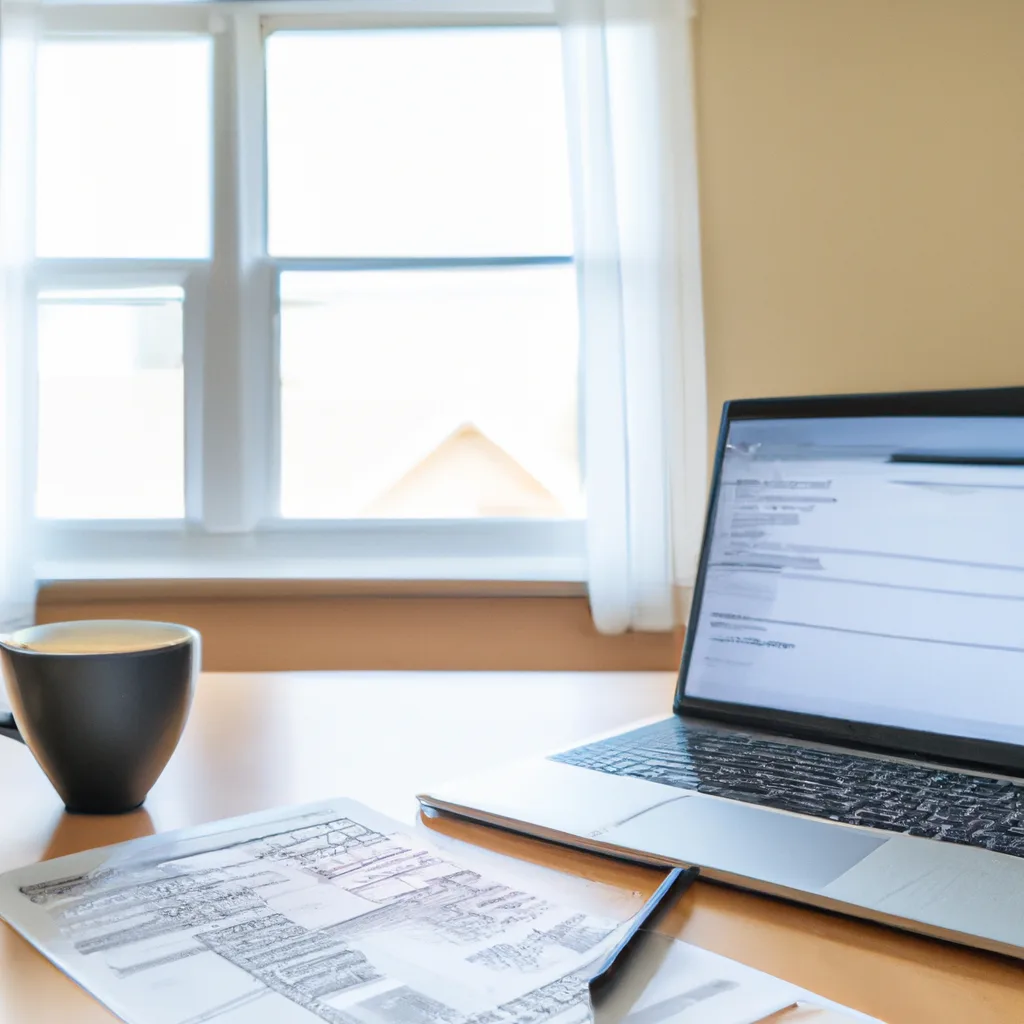 Land listing documents and laptop for an Indiana FSBO sale